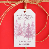 Einzigartig rosa Blütenbaum Weihnachten Geschenkanhänger