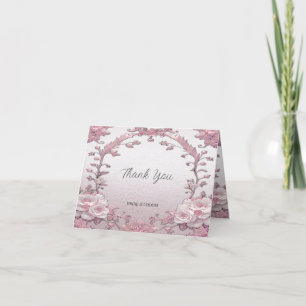 Einzigartig rosa Flora Dankeschön Karte