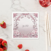 Einzigartig Rosa Floral Napkins Serviette (Beispiel)