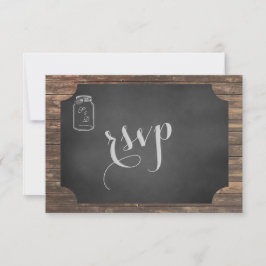 Einzigartig Rustic Mason Jar Wedding RSVP Karte