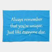 Einzigartig: Sarcastic Zen Phrase Handtuch (Horizontal)