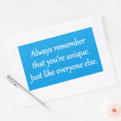 Einzigartig: Sarcastic Zen Phrase Rechteckiger Aufkleber (Umschlag)