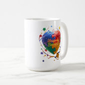Einzigartig schön - Niedliches Autismus-Bewusstsei Kaffeetasse (VorderseiteRechts)