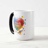 Einzigartig schön - Niedliches Autismus-Bewusstsei Verwandlungstasse (Vorderseite Links)