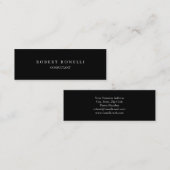 Einzigartig schwarz exklusiv privates Special Mini Visitenkarte (Vorne/Hinten)
