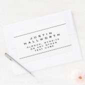 Einzigartig Schwarz und Weiß aussehen Rechteckiger Aufkleber (Umschlag)