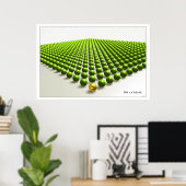 Einzigartig sein (grün) poster (Heimbüro)