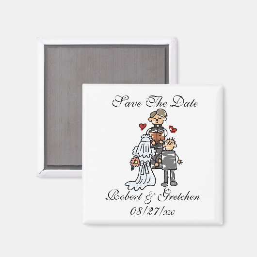 Einzigartig speichern Sie das Datum Magnet religiö (Vorderseite/Rückseite)