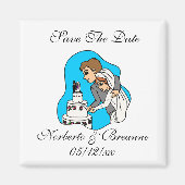 Einzigartig speichern Sie die Termine Magnet Braut (Vorne)