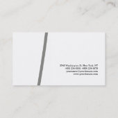 Einzigartig Stilgrauweiß Moderne Schlicht einfach Visitenkarte (Rückseite)