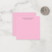 Einzigartig Stilvoll modern elegant rosa Mitteilungskarte (Vorderseite/Rückseite Beispiel)