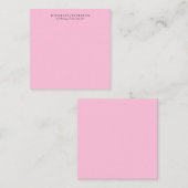 Einzigartig Stilvoll modern elegant rosa Mitteilungskarte (Vorne/Hinten)