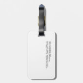 Einzigartig Stilvoll Moderne Schlichte Kalligraphi Gepäckanhänger (Rückseite vertikal)