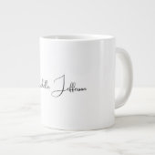 Einzigartig Stilvoll Moderne Schlichte Kalligraphi Jumbo-Tasse (Vorderseite Rechts)