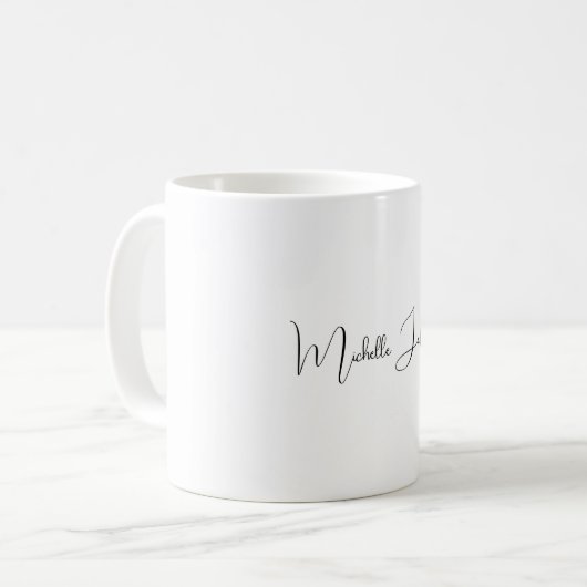 Einzigartig Stilvoll Moderne Schlichte Kalligraphi Kaffeetasse (Vorderseite Links)