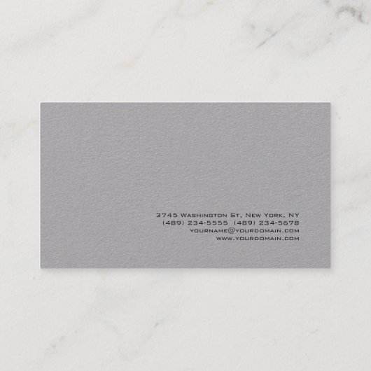 Einzigartig Stilvoll Moderne Schlichte Kalligraphi Visitenkarte (Rückseite)