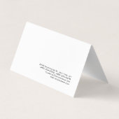 Einzigartig Stilvoll Moderne Schlichte Kalligraphi Visitenkarten (Rückseite)
