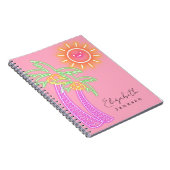 Einzigartig Stilvoll moderner Palmenbaum und Sonne Notizblock (Rechte Seite)