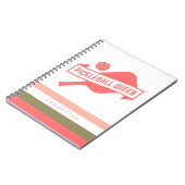 Einzigartig Stilvoll moderner Pickleball-Lüfter Notizblock (Linke Seite)