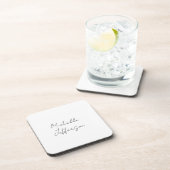 Einzigartig Stilvolle moderne Schlichte Kalligrafi Getränkeuntersetzer (Rechte Seite)