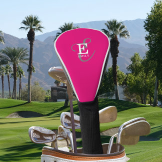 Einzigartig Stilvolle Monogramm Typografie Hot Pin Golf Headcover