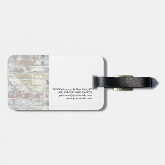 Einzigartig stilvolle Wand weiß Moderne Schlicht e Gepäckanhänger (Rückseite horizontal)