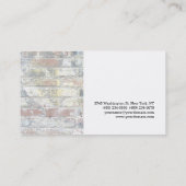 Einzigartig stilvolle Wand weiß Moderne Schlicht e Visitenkarte (Rückseite)