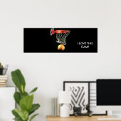 Einzigartig Stilvolles Panorama Basketball Poster (Heimbüro)
