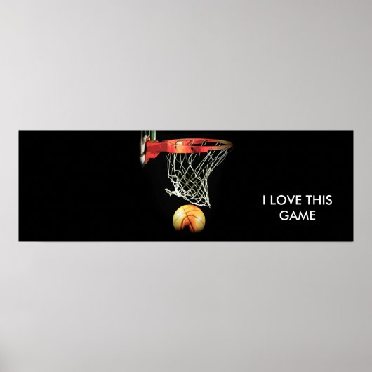 Einzigartig Stilvolles Panorama Basketball Poster (Vorne)