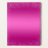 Einzigartig Trendy Glitzer Glam Luxury Girly Monog Planer (Rückseite)