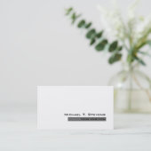 Einzigartig Trendy White Gray Beruflich Moderne Visitenkarte (Stehend Vorderseite)