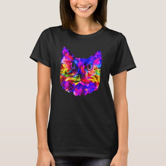Einzigartig über Color Cat Pn T-Shirt (Vorderseite)
