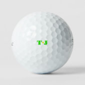 Einzigartig und farbenfroh Mit Monogramm Golfball (Vorderseite)