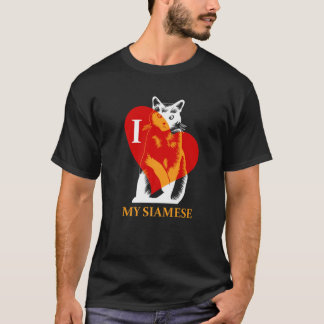 Einzigartig und lustig I Liebe meine Siamesmünze B T-Shirt