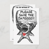 Einzigartig und lustig Save the Date Einladung (Vorne/Hinten)
