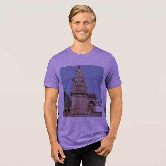 Einzigartig _Unglaublicher Tempel gotischer T - Sh Tri-Blend Shirt (Vorderseite voll)
