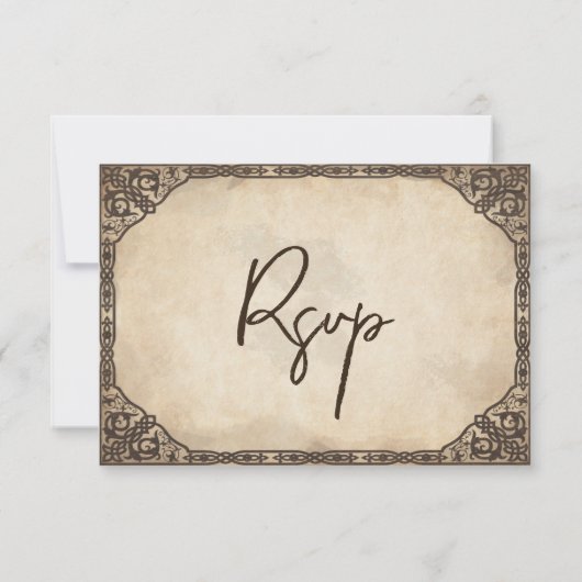 Einzigartig Viking Inspiriert RSVP-Karte RSVP Karte (Rückseite)