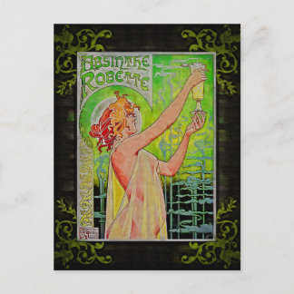 Einzigartig Vintage Absinthe Green Fairy Postkarte