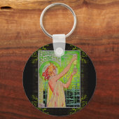 Einzigartig Vintage Absinthe Green Fairy Schlüsselanhänger (Vorderseite)