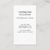 Einzigartig Visitenkarte (Rückseite)