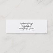 Einzigartig weißes exklusives privates Special Mini Visitenkarte (Rückseite)