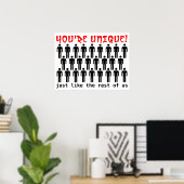 Einzigartig wie unser lustiges Poster (Heimbüro)