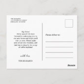 Einzigartig: Wir haben die neue Ankündigung zur Ad Postkarte (Rückseite)