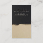 Einzigartig zeitgenössisches Abstraktes Schwarz Visitenkarte (Rückseite)