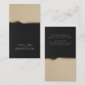 Einzigartig zeitgenössisches Abstraktes Schwarz Visitenkarte (Vorne/Hinten)