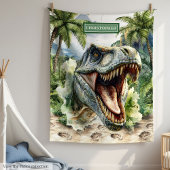 Einzigartig zornig T-Rex Blanket Personalisierter  Fleecedecke
