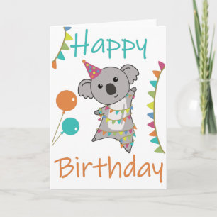 Einzigartig zum Geburtstag wünscht Ihnen Koala vie Karte