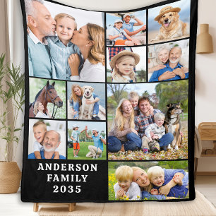 Einzigartige 11 FotoCollage Personalisierte Niedli Fleecedecke
