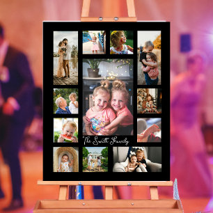 Einzigartige 12 Foto Collage Minimalistisch Einfac Poster