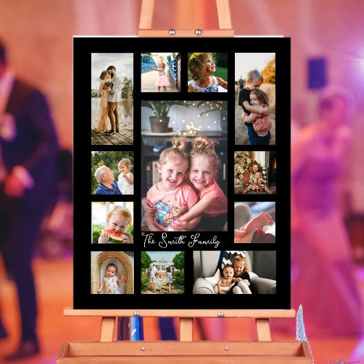 Einzigartige 12 Foto Collage Minimalistisch Einfac Poster